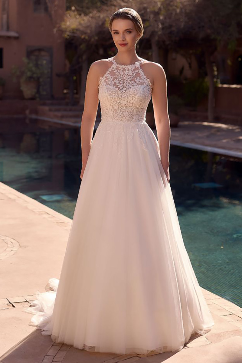 Svatby Felice - Zula, vel. 44, šaty s krajkou