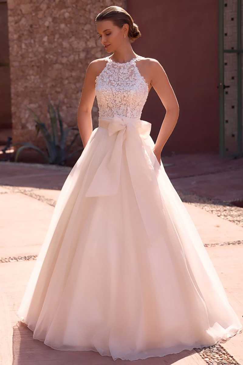 Svatby Felice - Sonja nude, vel. 38, sukně s krajkovým topem