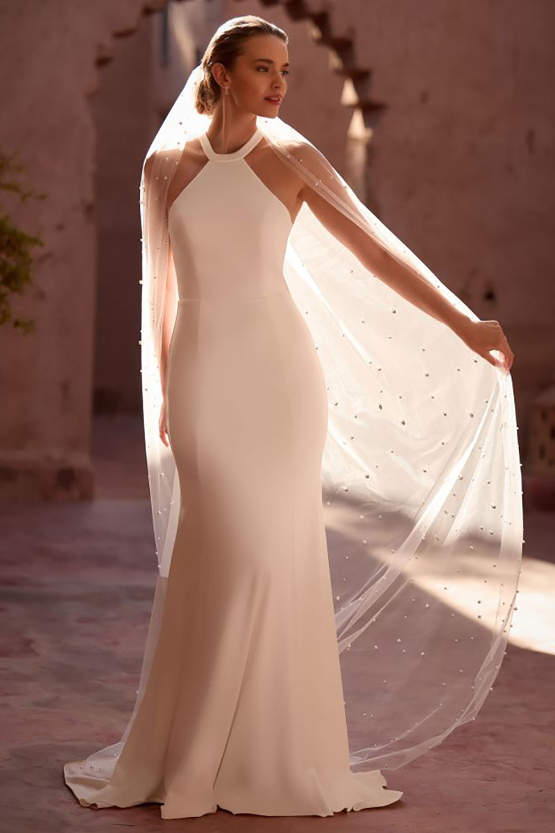 Svatby Felice - Katris, vel. 36, 40, 42, hladké šaty ke krku