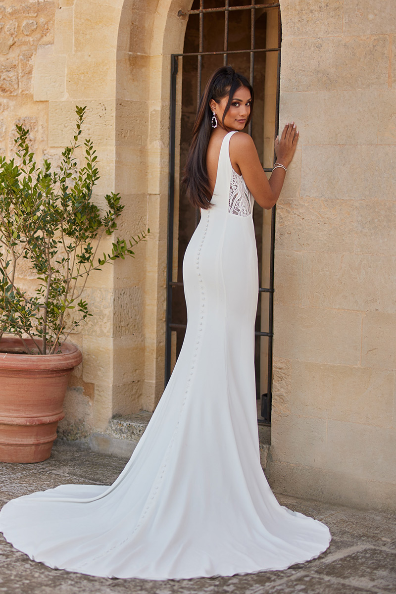 Svatby Felice - Tanita, vel. 46, hladké šaty „mořská panna“