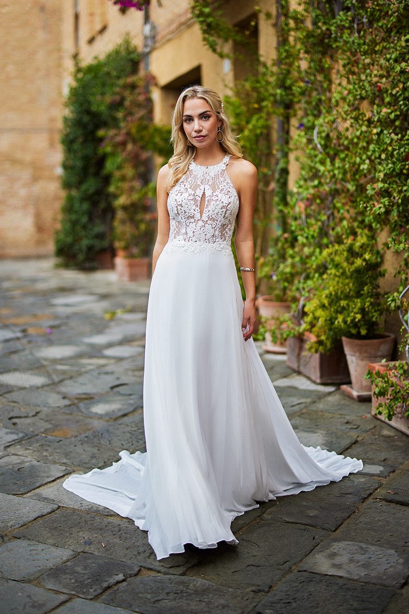 Svatby Felice - Madox, vel. 36, 38, vzdušné šaty s hladkou sukní