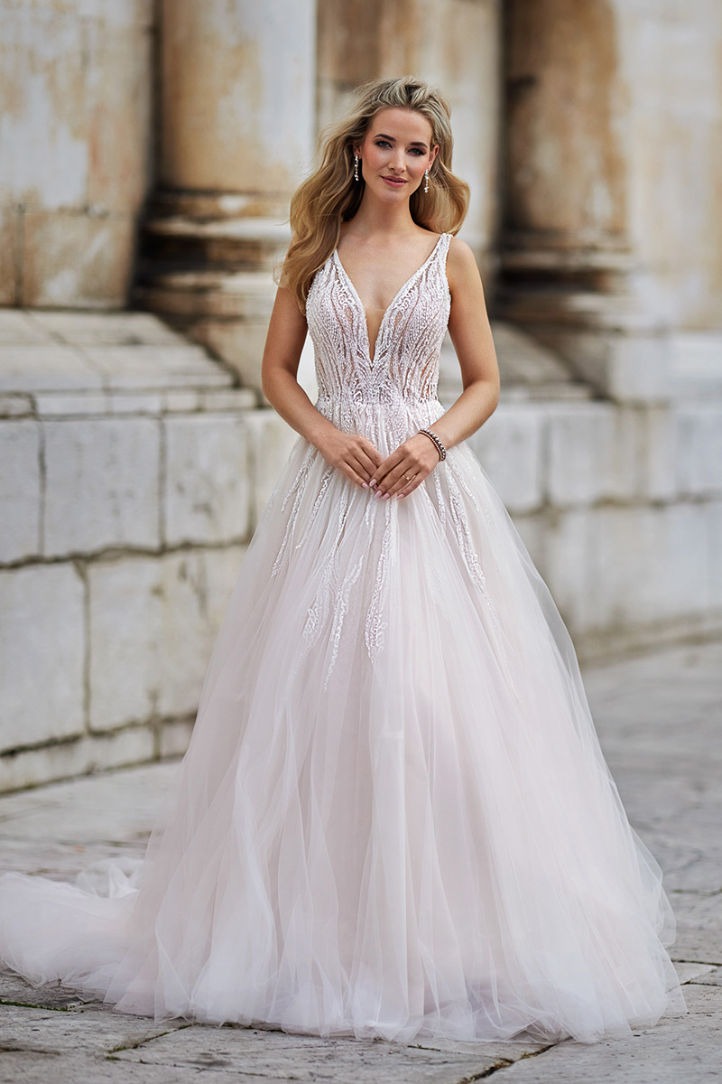 Svatby Felice - Haidi, vel. 42, romantické bohaté šaty