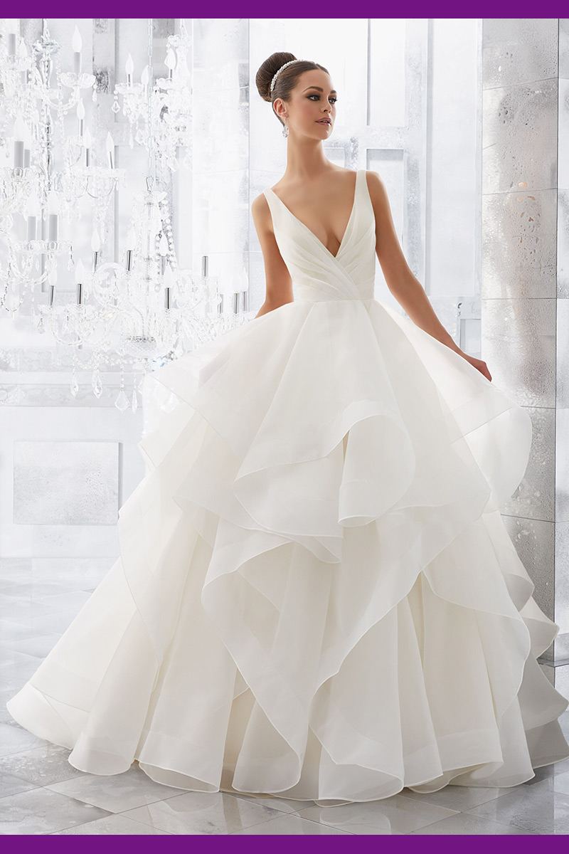 Svatby Felice - Harper, bílé šaty s bohatou sukní