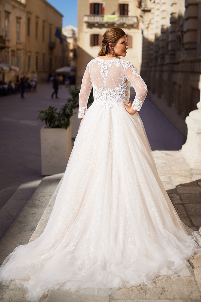 Svatby Felice - Cleo, krajkové šaty s tylovou sukní